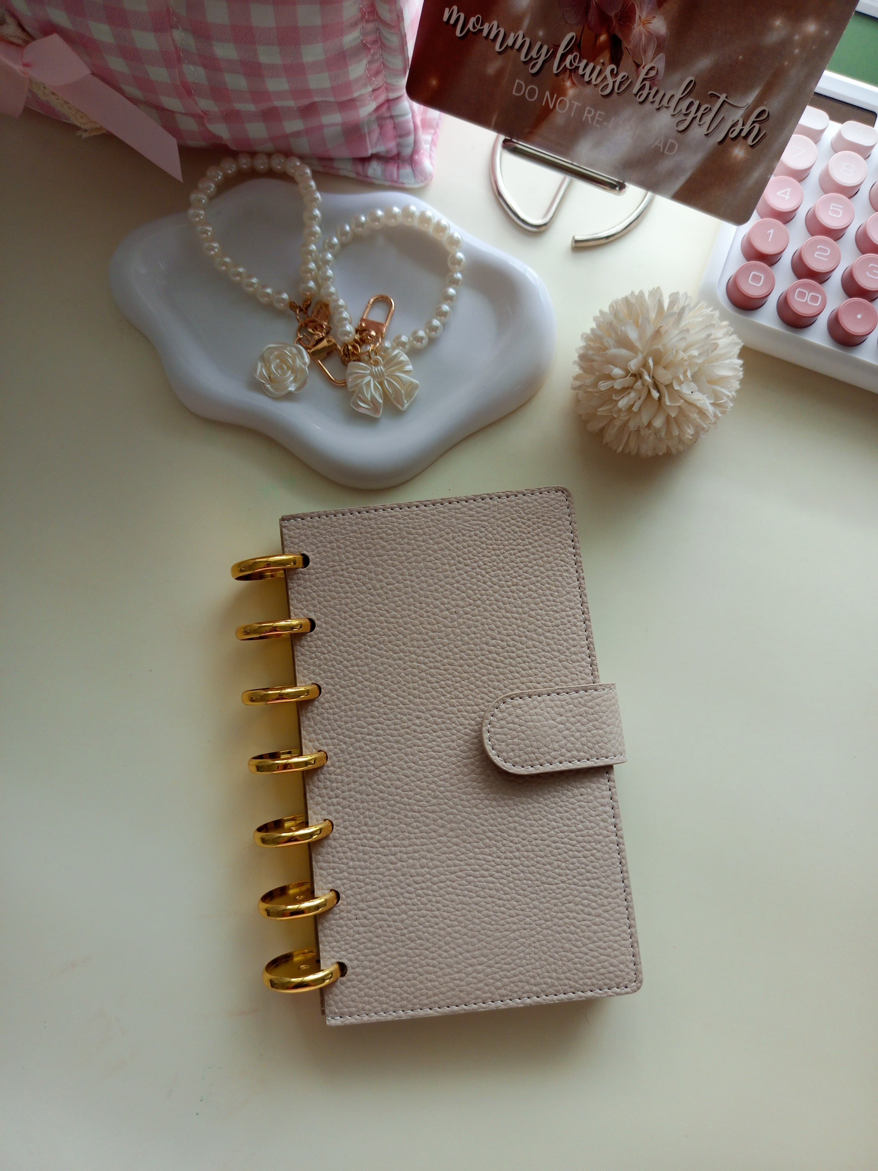 Cream Gold Binder